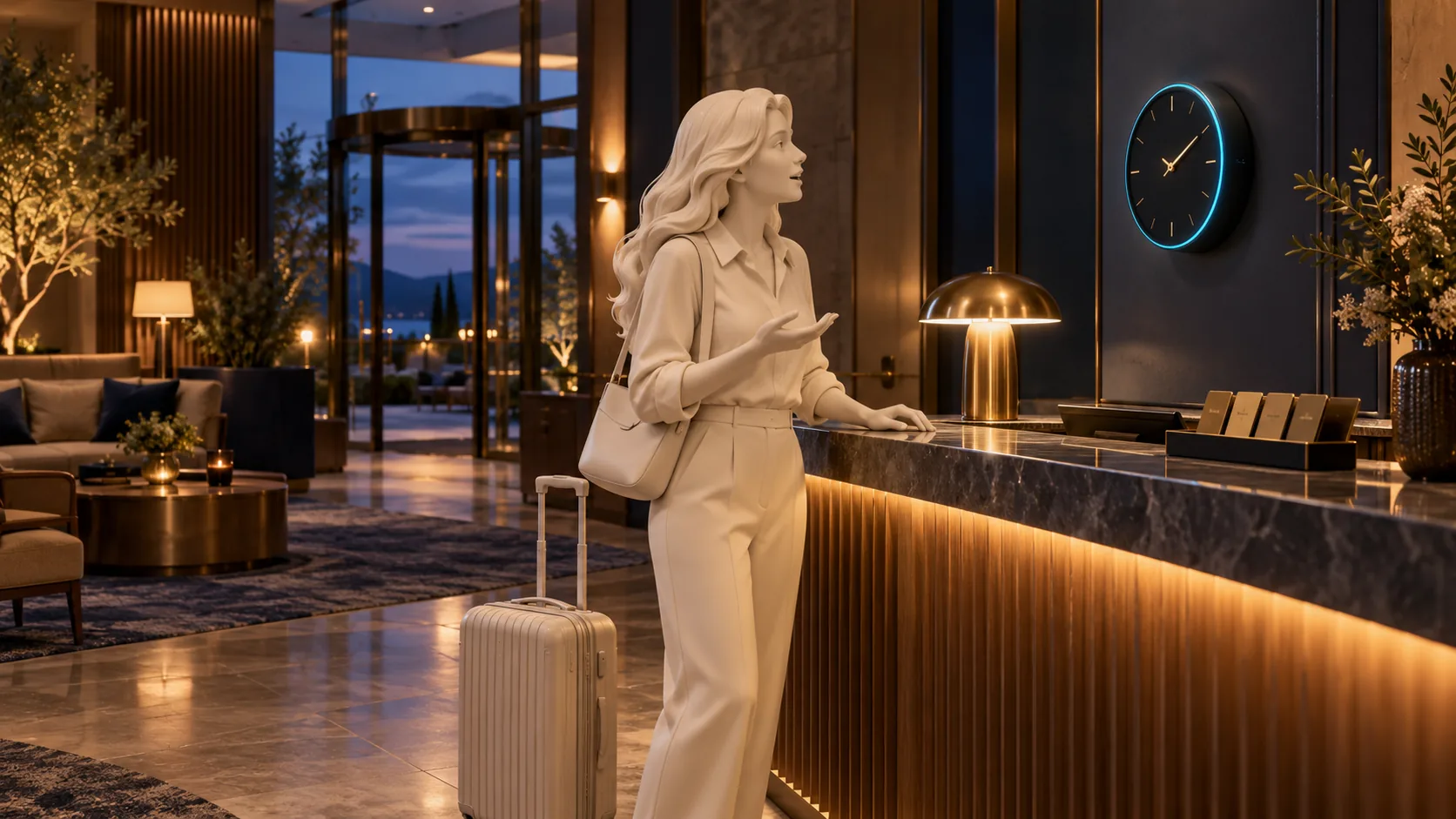 Hotel-Rezeption: Die Rezeption am späten Abend