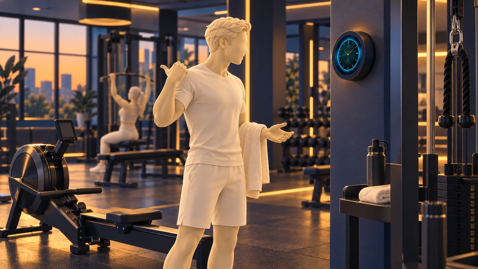 Fitnessstudio: Mitten im Training